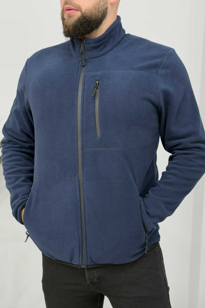 ONE COLOR MEN POLAR JACKET BLUE/BLU - 1