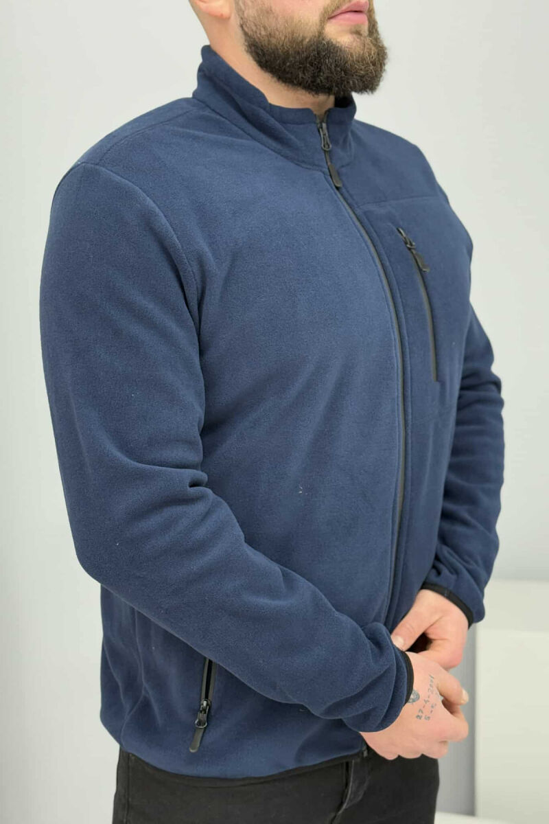 ONE COLOR MEN POLAR JACKET BLUE/BLU - 4