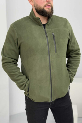 ONE COLOR MEN POLAR JACKET GREEN/JESHILE 