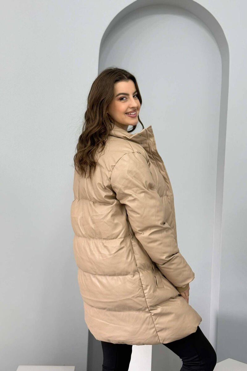 ONE COLOR WOMEN PUFFER JACKET BEIGE/BEZHE - 6