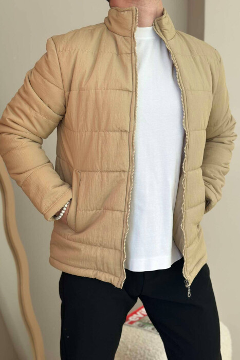 ONE COLOR MEN PUFFER JACKET BEIGE/BEZHE - 4