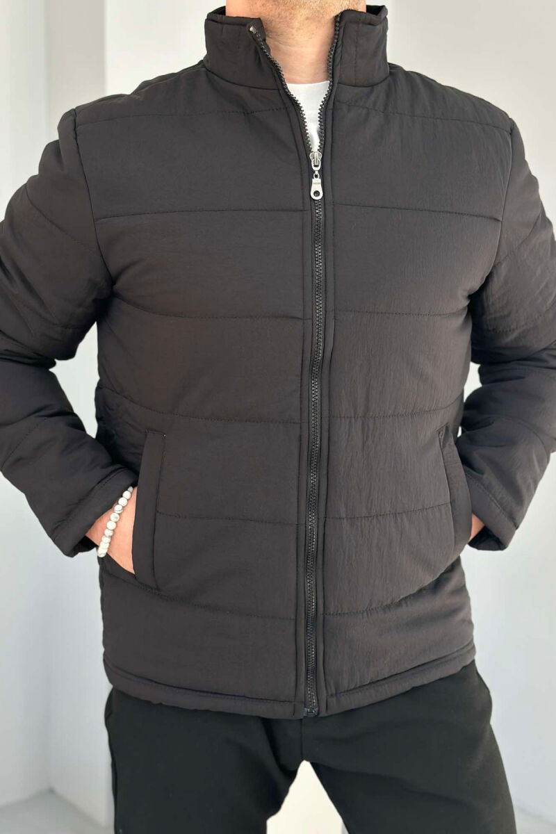 ONE COLOR MEN PUFFER JACKET BLACK/ E ZEZE - 1