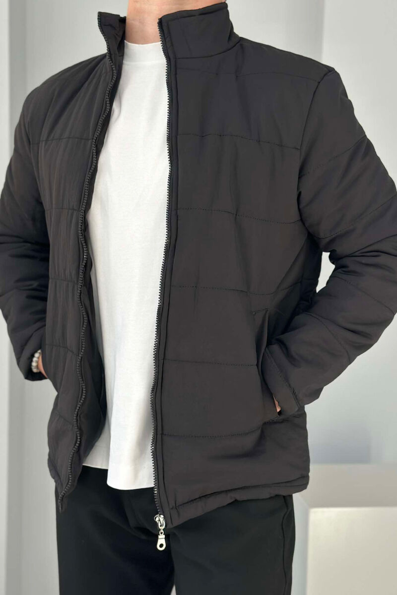 ONE COLOR MEN PUFFER JACKET BLACK/ E ZEZE - 4