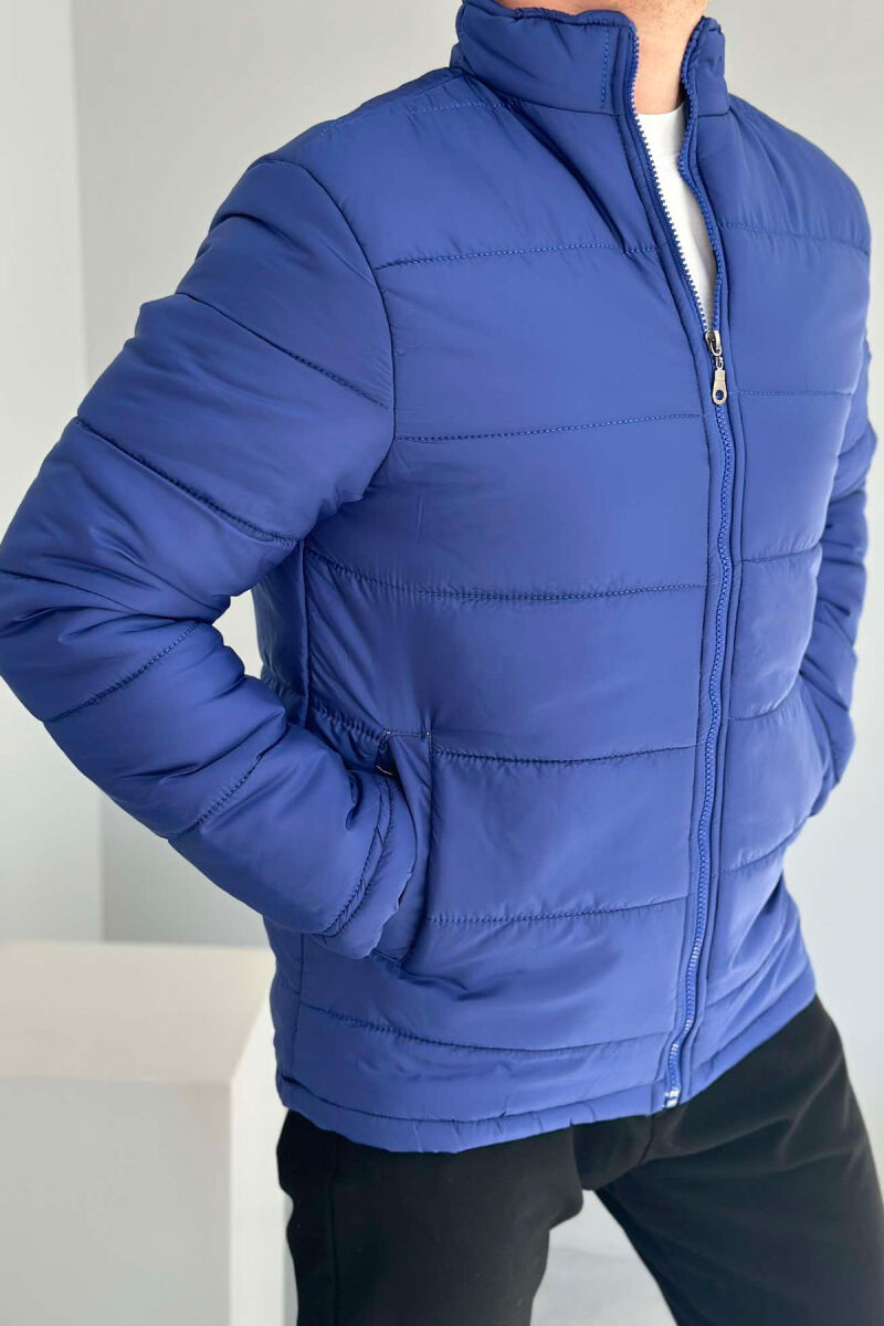 ONE COLOR MEN PUFFER JACKET BLUE/BLU - 3