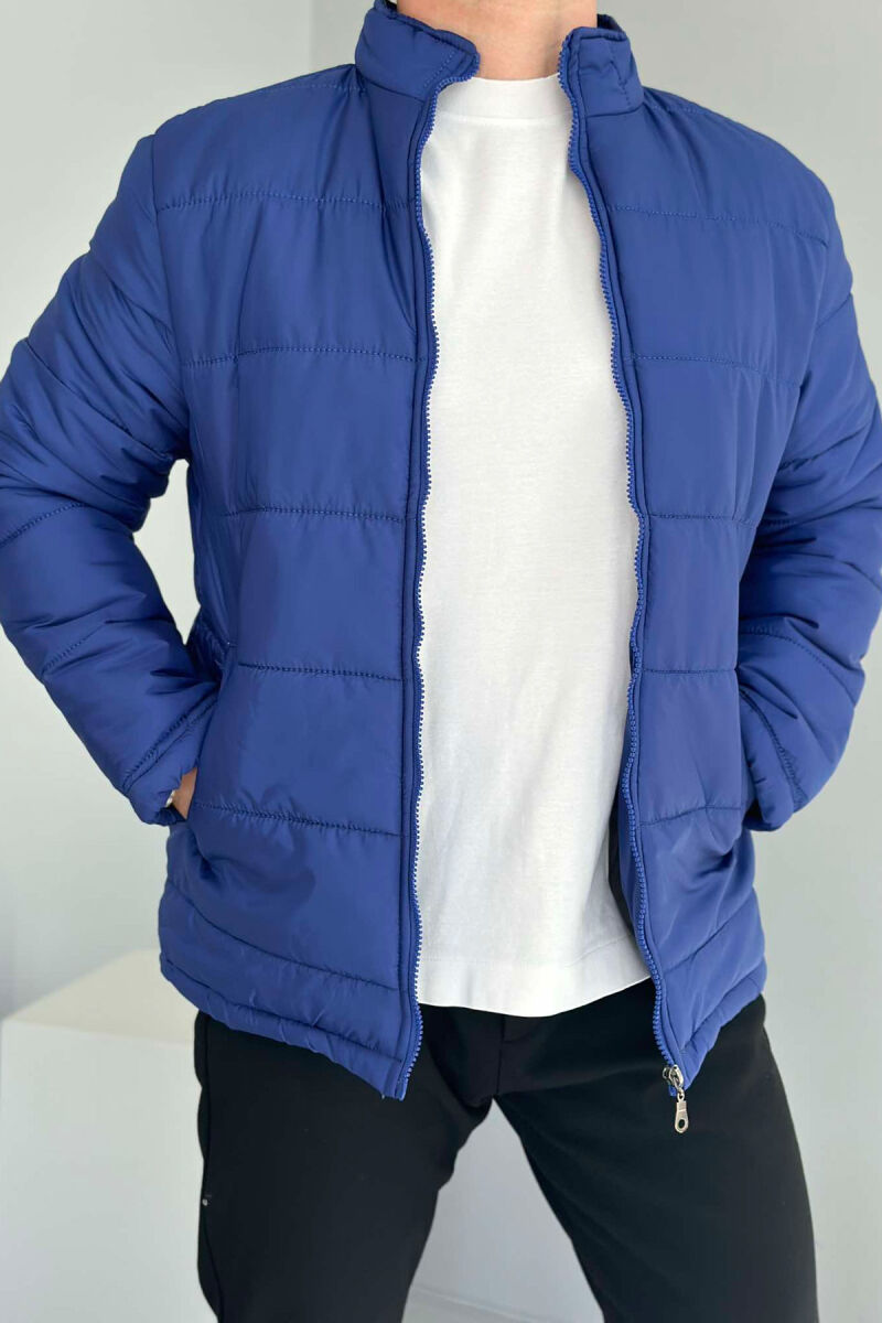 ONE COLOR MEN PUFFER JACKET BLUE/BLU - 4