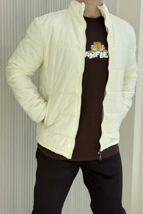 ONE COLOR MEN PUFFER JACKET CREAM/KREM 