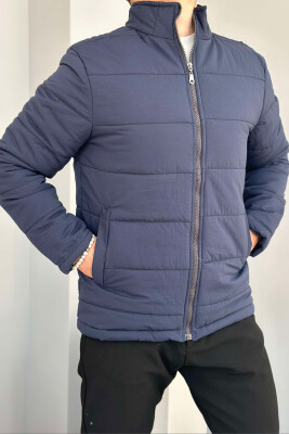 ONE COLOR MEN PUFFER JACKET DARK BLUE/BEE 