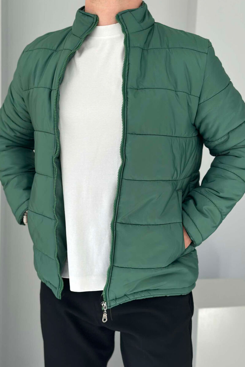 ONE COLOR MEN PUFFER JACKET DARK GREEN/JEE - 3