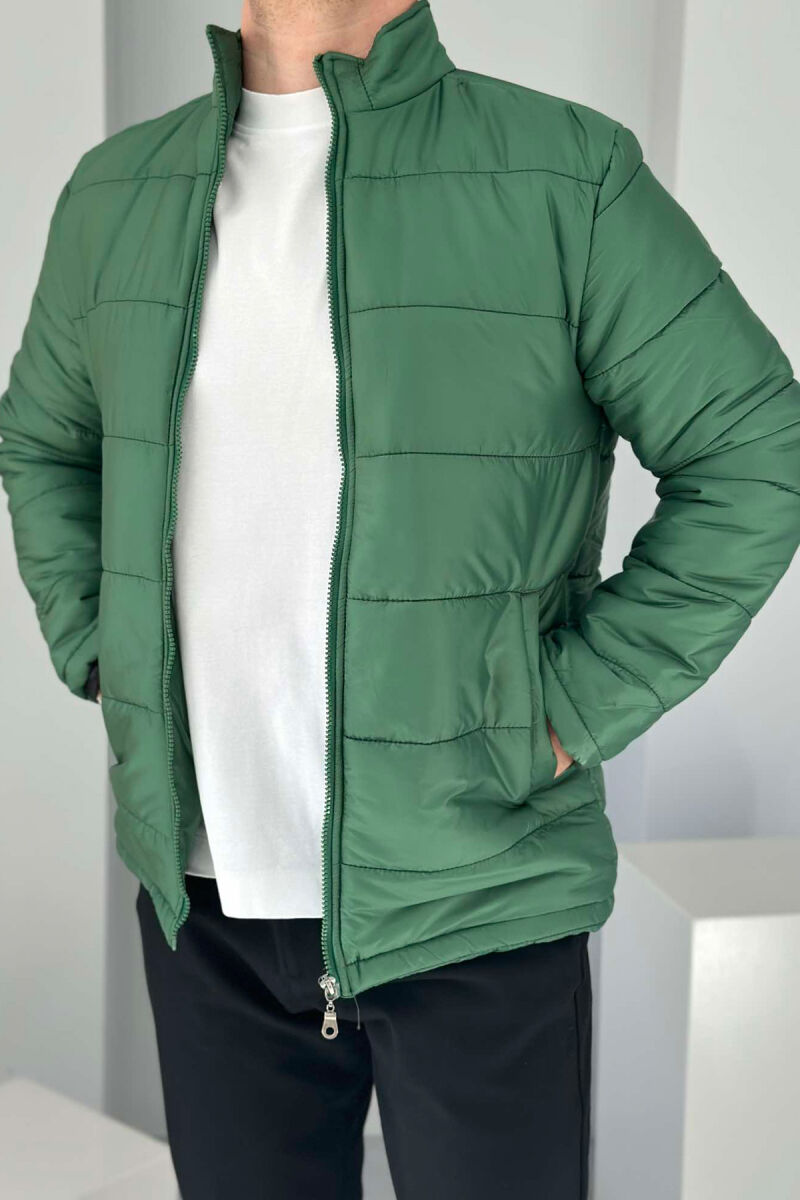 ONE COLOR MEN PUFFER JACKET GREEN/JESHILE - 2