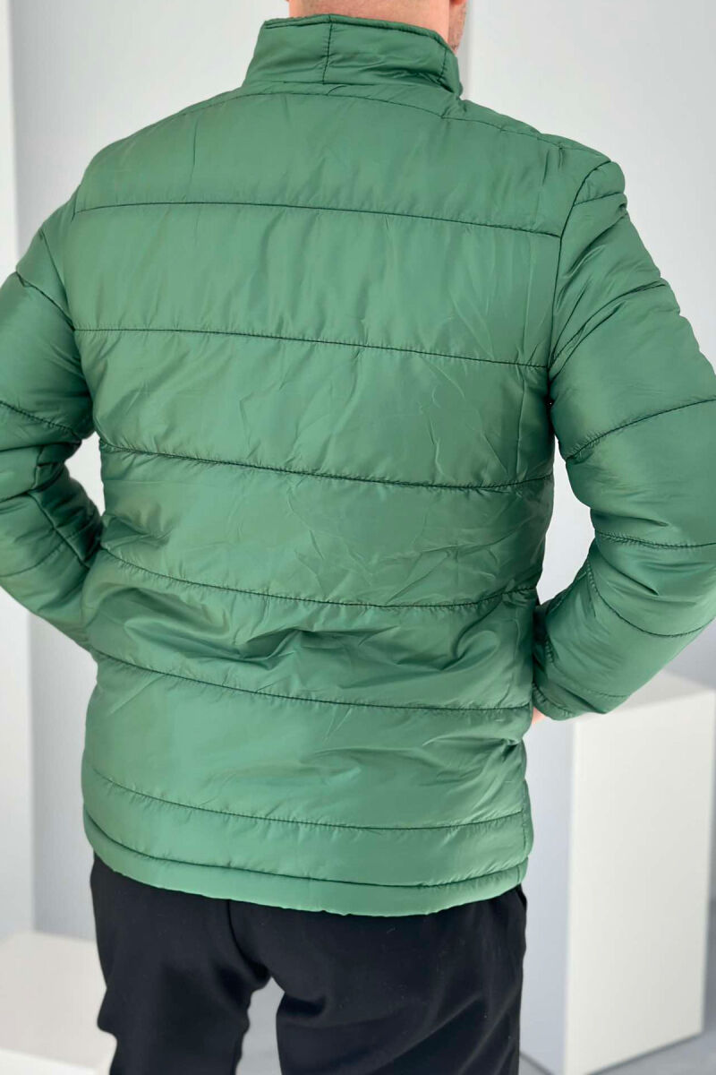 ONE COLOR MEN PUFFER JACKET GREEN/JESHILE - 3