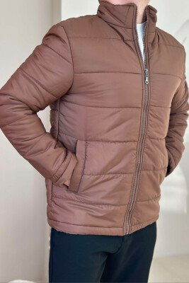 ONE COLOR MEN PUFFER JACKET LIGHT BROWN/KAZB 