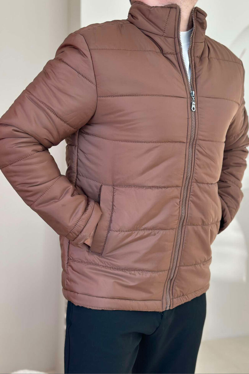 ONE COLOR MEN PUFFER JACKET LIGHT BROWN/KAZB - 1