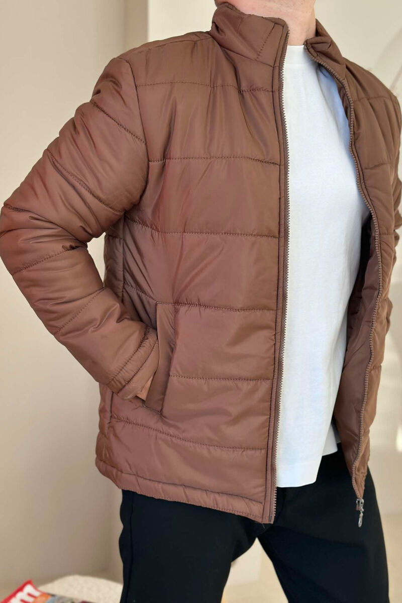 ONE COLOR MEN PUFFER JACKET LIGHT BROWN/KAZB - 2