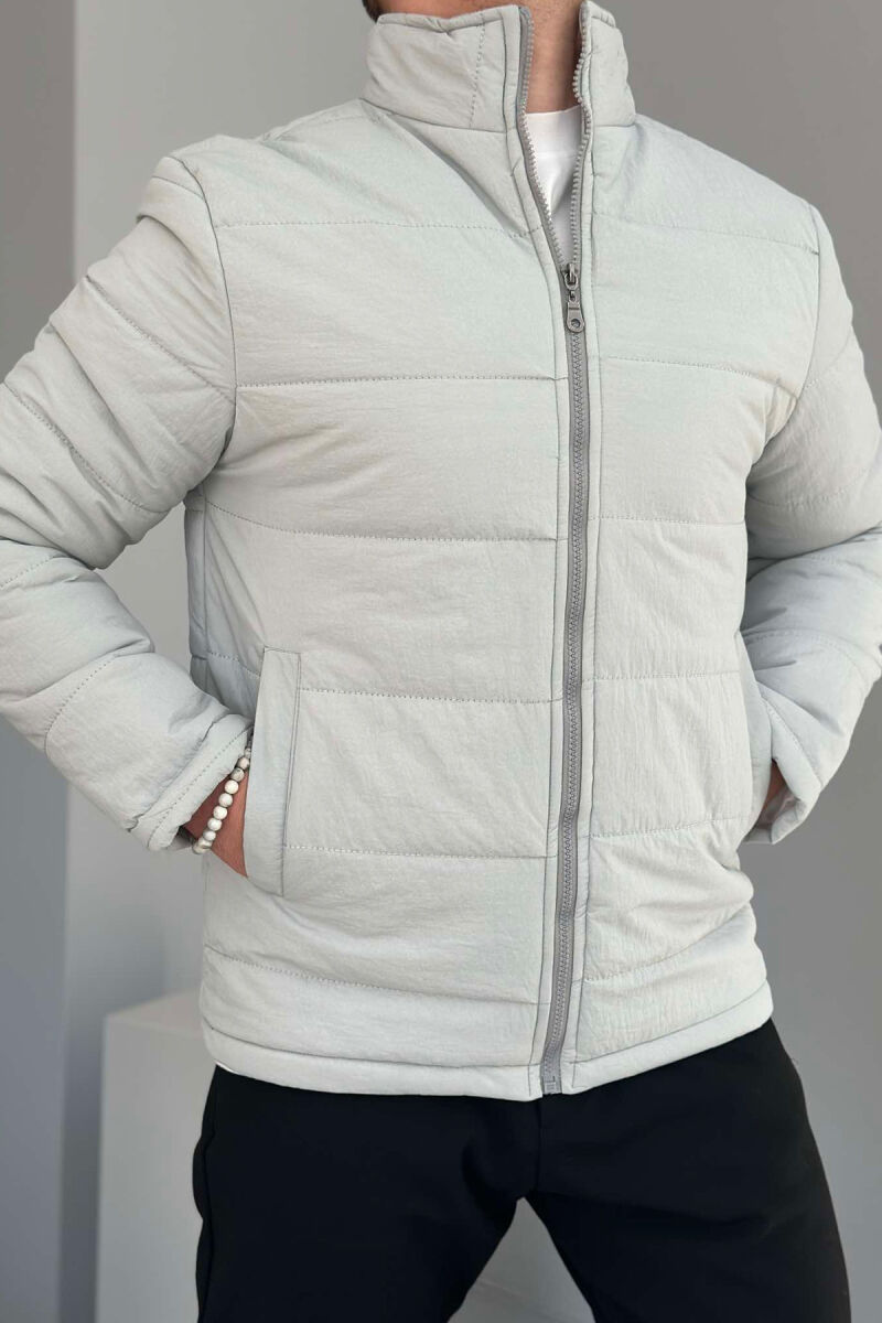 ONE COLOR MEN PUFFER JACKET LIGHT GREY/GZ - 1