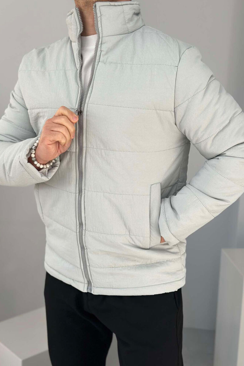 ONE COLOR MEN PUFFER JACKET LIGHT GREY/GZ - 2