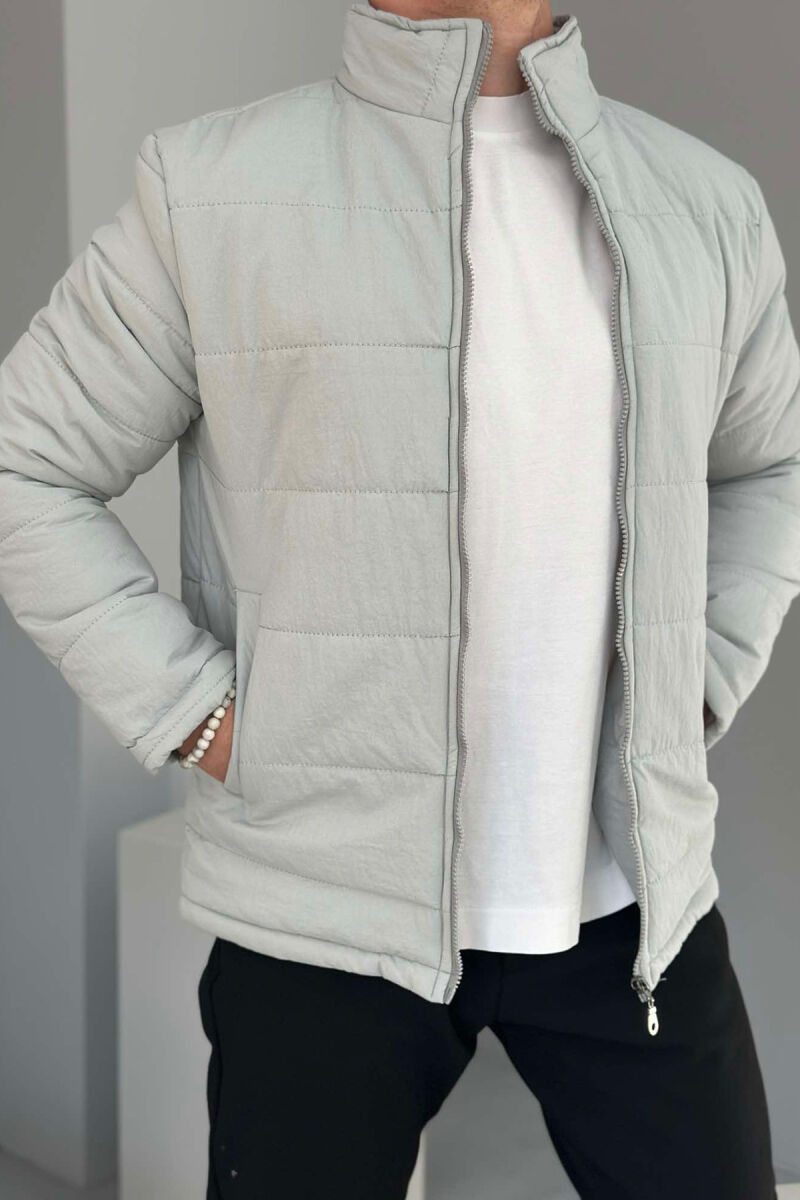 ONE COLOR MEN PUFFER JACKET LIGHT GREY/GZ - 3