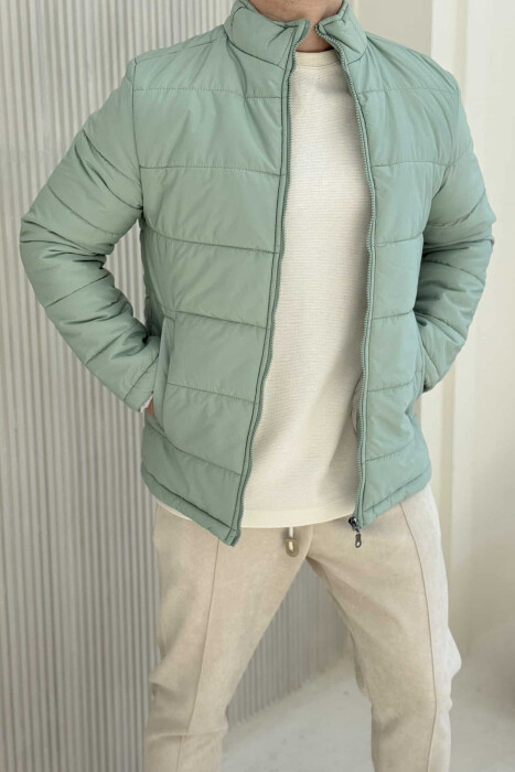 ONE COLOR MEN PUFFER JACKET MINT/MENTE 