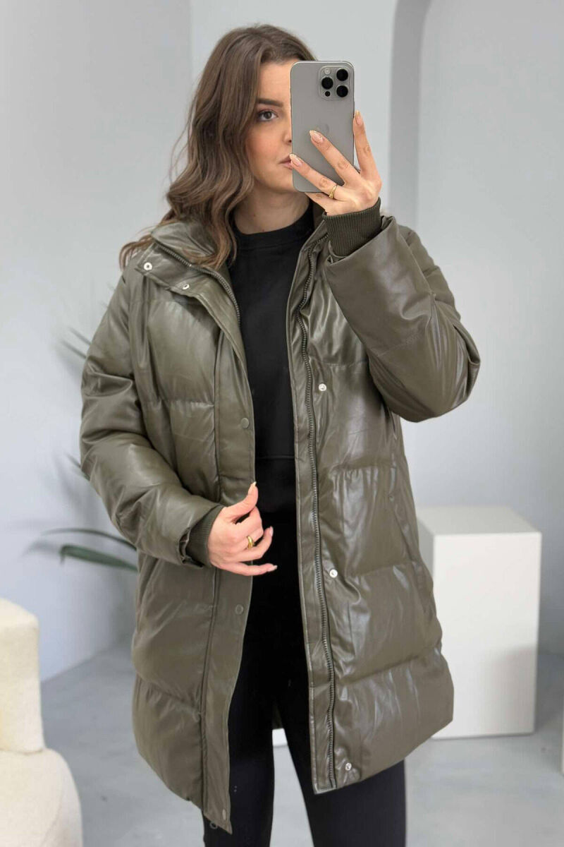 ONE COLOR WOMEN PUFFER JACKET OLIVE/ULLI - 3