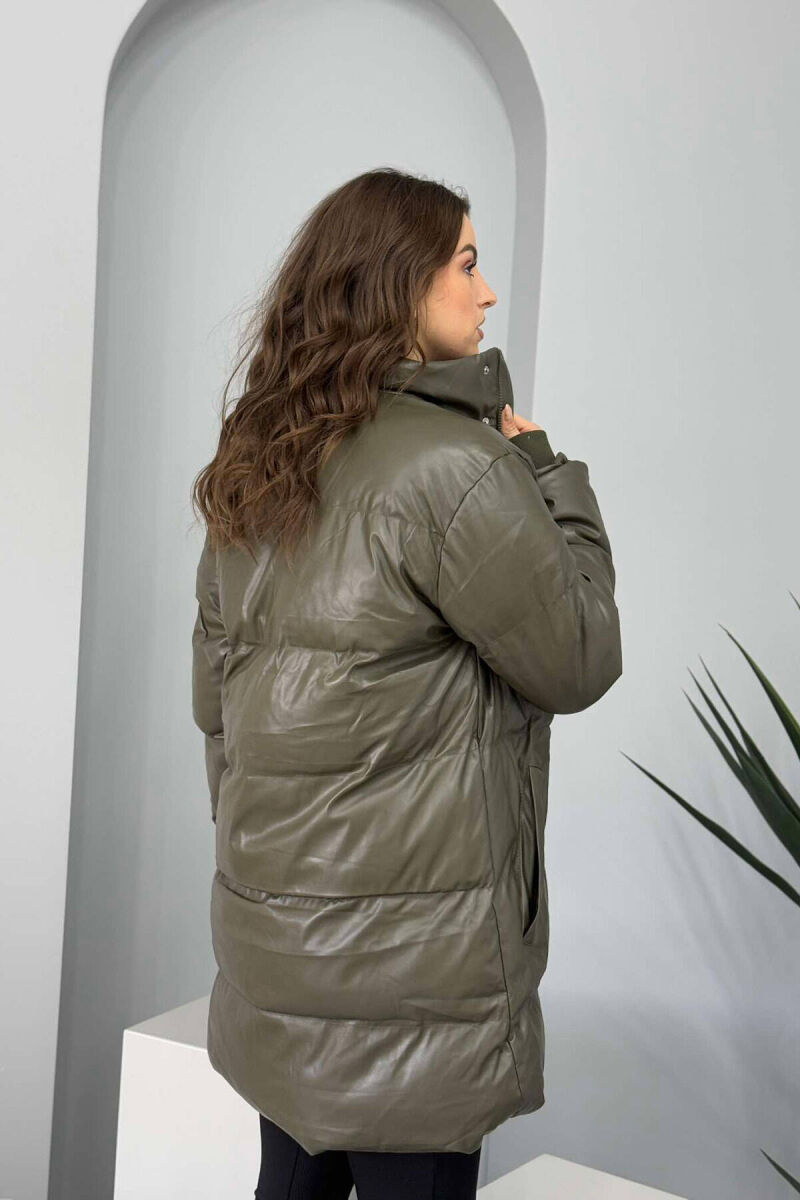 ONE COLOR WOMEN PUFFER JACKET OLIVE/ULLI - 4