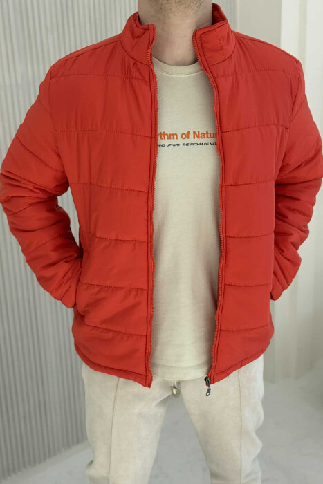 ONE COLOR MEN PUFFER JACKET ORANGE/PORTOKALLI 