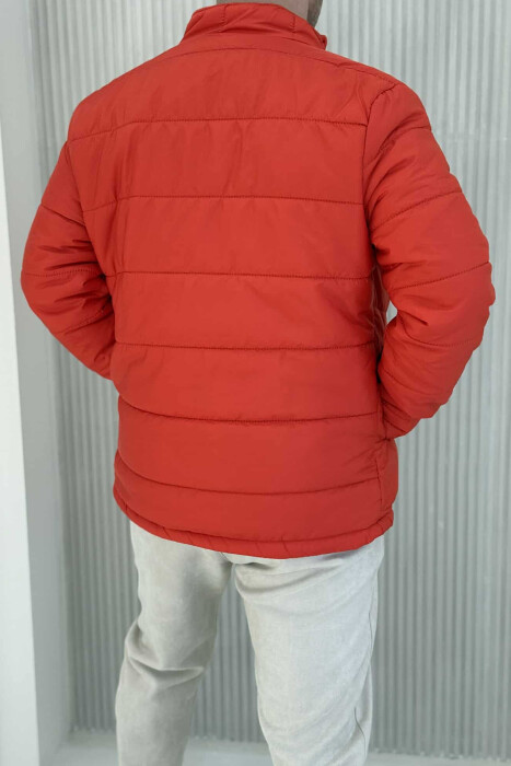 ONE COLOR MEN PUFFER JACKET ORANGE/PORTOKALLI - 3