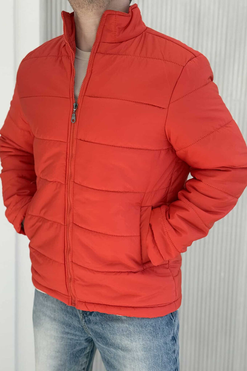 ONE COLOR MEN PUFFER JACKET ORANGE/PORTOKALLI - 8