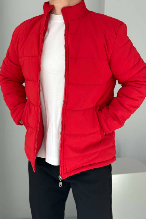 ONE COLOR MEN PUFFER JACKET RED/E KUQE - 3