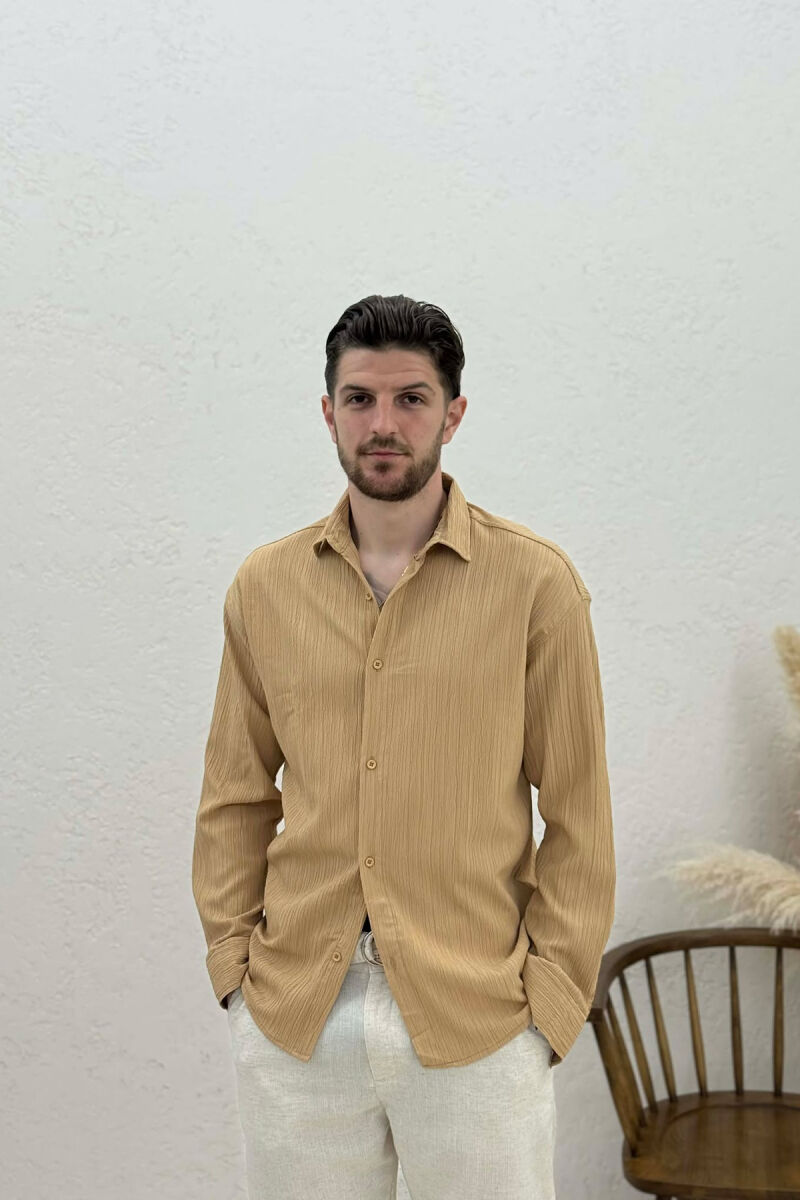 ONE COLOR MEN SHIRT BEIGE/BEZHE - 1