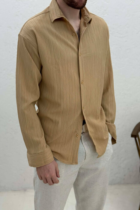 ONE COLOR MEN SHIRT BEIGE/BEZHE - 2