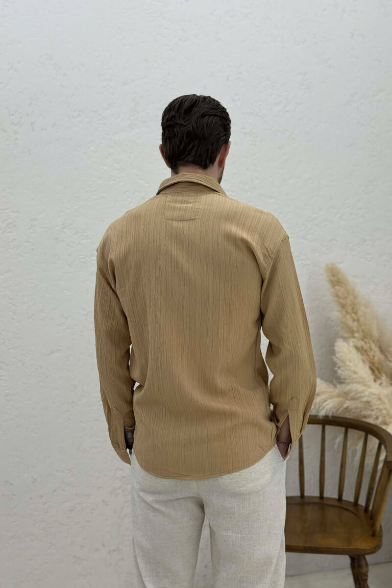 ONE COLOR MEN SHIRT BEIGE/BEZHE - 4
