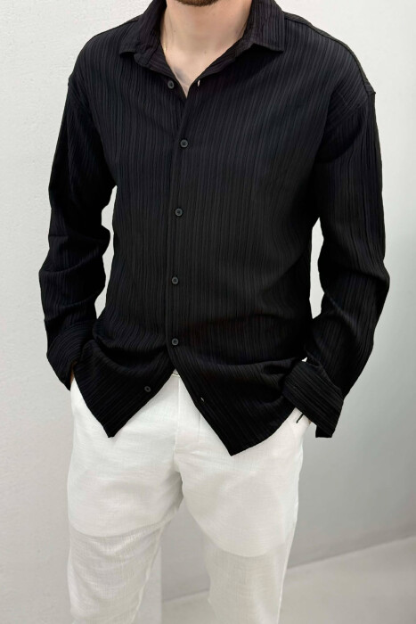 ONE COLOR MEN SHIRT BLACK/ E ZEZE - 2