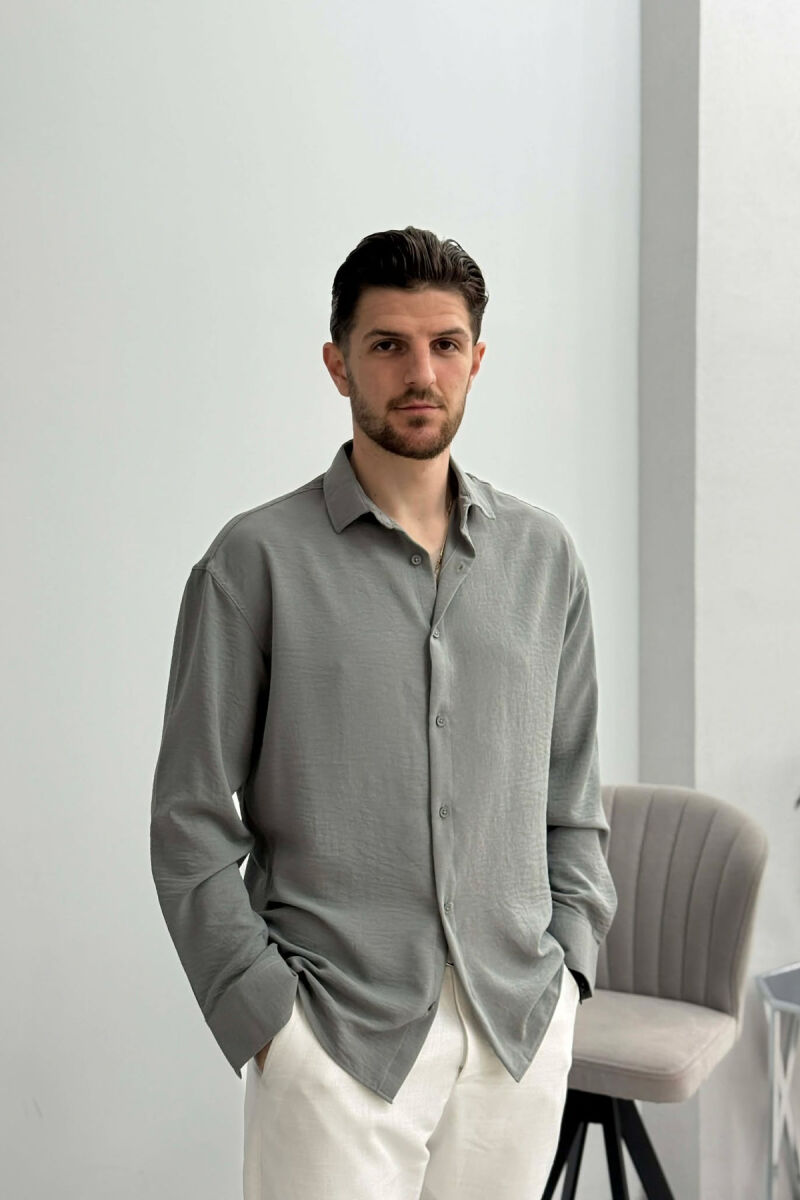 ONE COLOR MEN SHIRT GREY ASH/GRI HIRI - 1