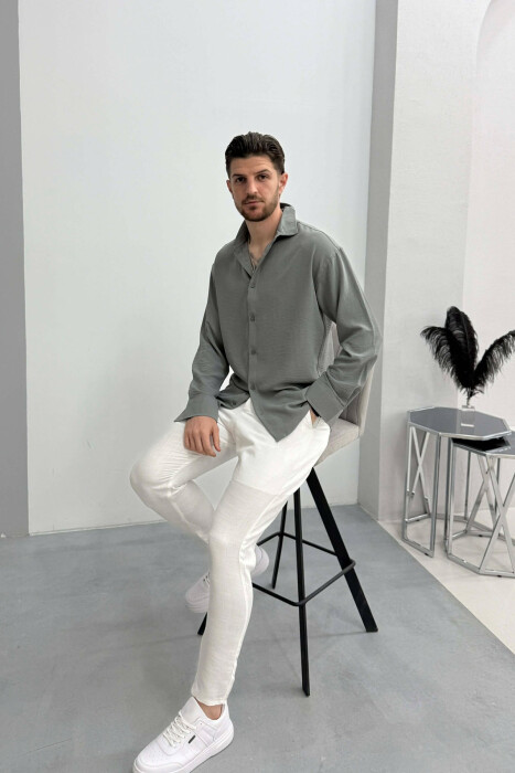ONE COLOR MEN SHIRT GREY ASH/GRI HIRI - 2