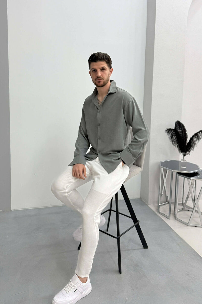 ONE COLOR MEN SHIRT GREY ASH/GRI HIRI - 2