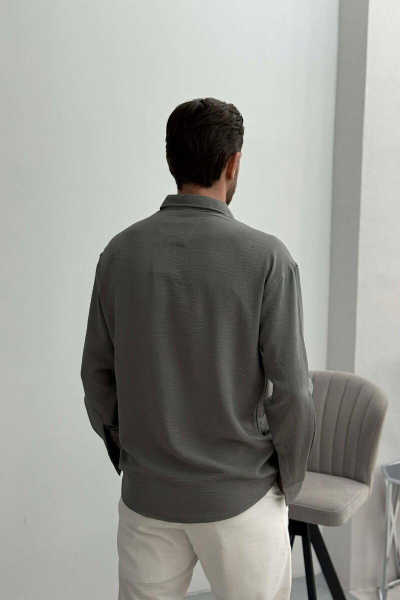 ONE COLOR MEN SHIRT GREY ASH/GRI HIRI - 4