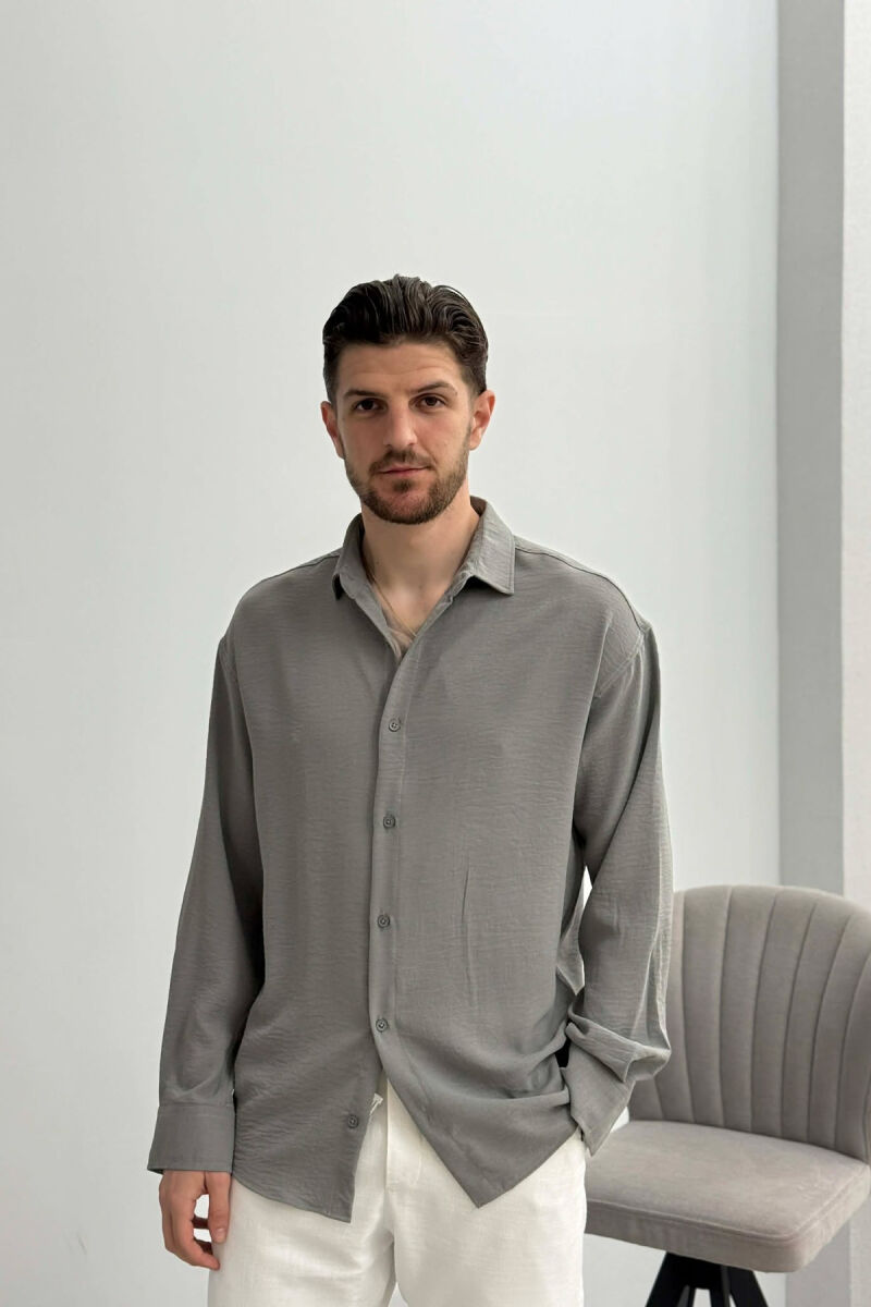 ONE COLOR MEN SHIRT GREY/GRI - 1