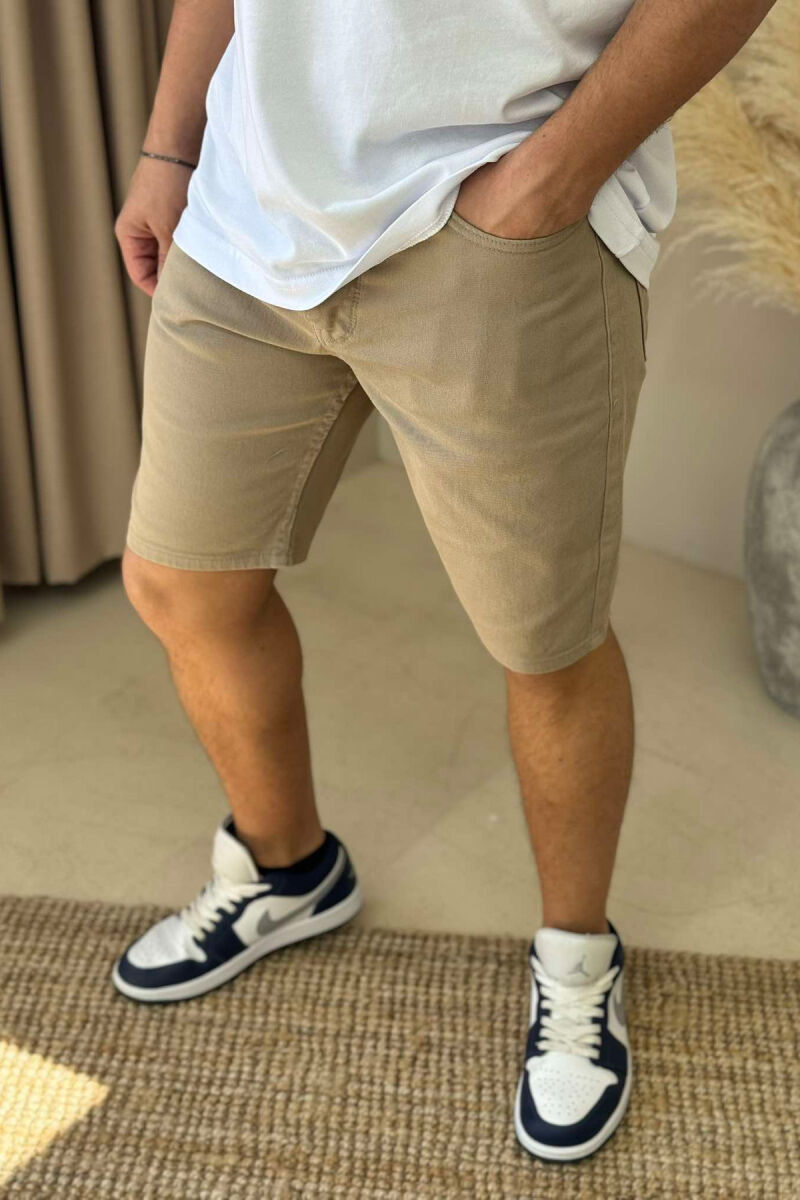 ONE COLOR MEN SHORT PANTS BEIGE/BEZHE - 2