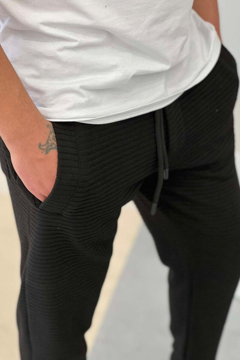 ONE COLOR MEN SWEATPANTS BLACK/ E ZEZE - 2