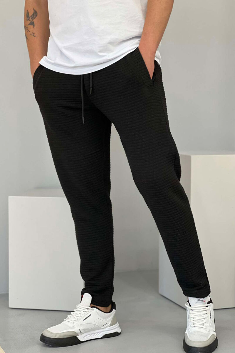 ONE COLOR MEN SWEATPANTS BLACK/ E ZEZE - 4