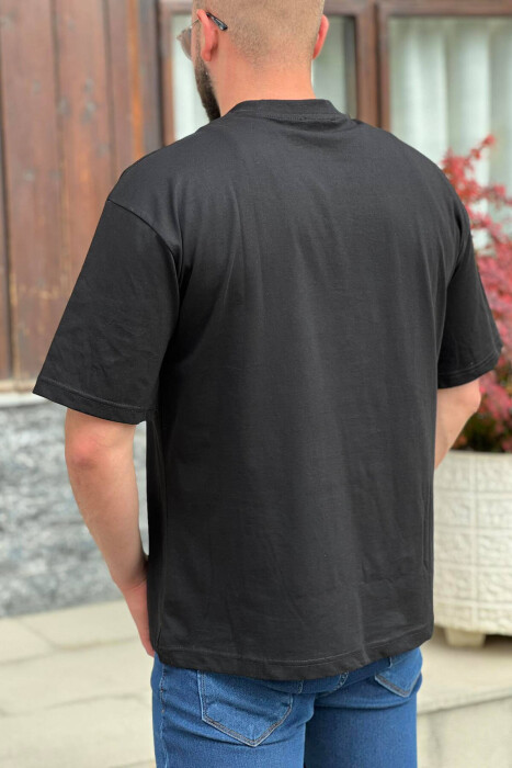 ONE COLOR MEN T-SHIRT BLACK/ E ZEZE - 3