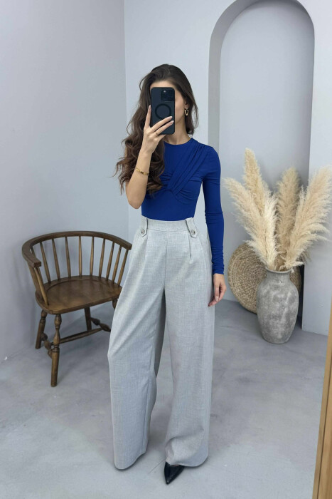 ONE COLOR ONE ARM WOMAN BODY BLUE/BLU - KLAUDIO FASHION