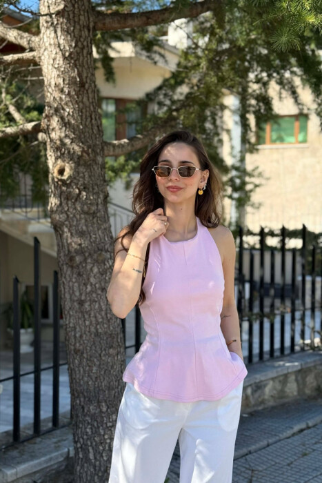 KANATJERE NJE NGJYRESHE ME KURRIZ TE HAPUR PER FEMRA NE NGJYRE ROZE - 