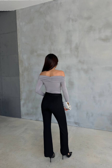 ONE COLOR OPEN NECK WOMEN BODY GREY/GRI - 7