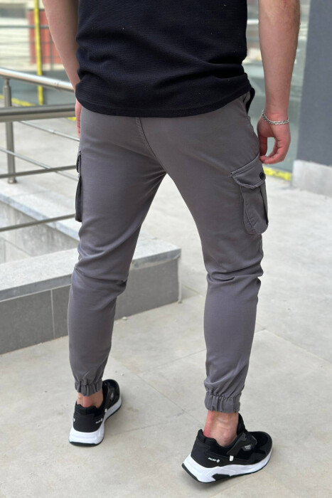 ONE COLOR POCKET MEN CARGO PANTS GREY/GRI - 2