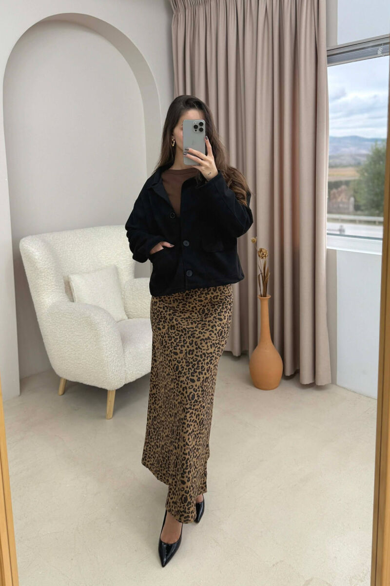 ONE COLOR POCKETS WOMEN JACKET BLACK/ E ZEZE - 5