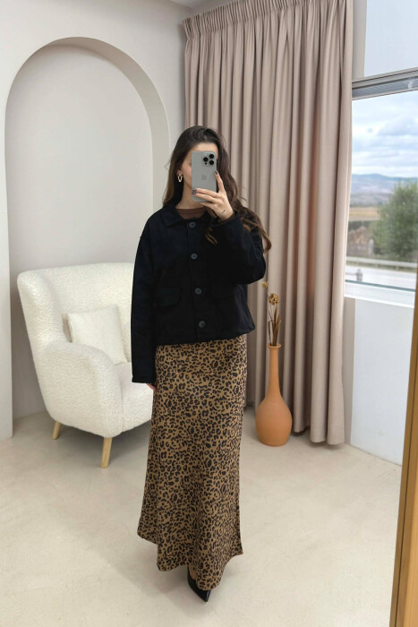 ONE COLOR POCKETS WOMEN JACKET BLACK/ E ZEZE - KLAUDIO FASHION