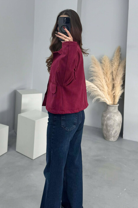 ONE COLOR POCKETS WOMEN JACKET PURPLE/LEJLA - 2