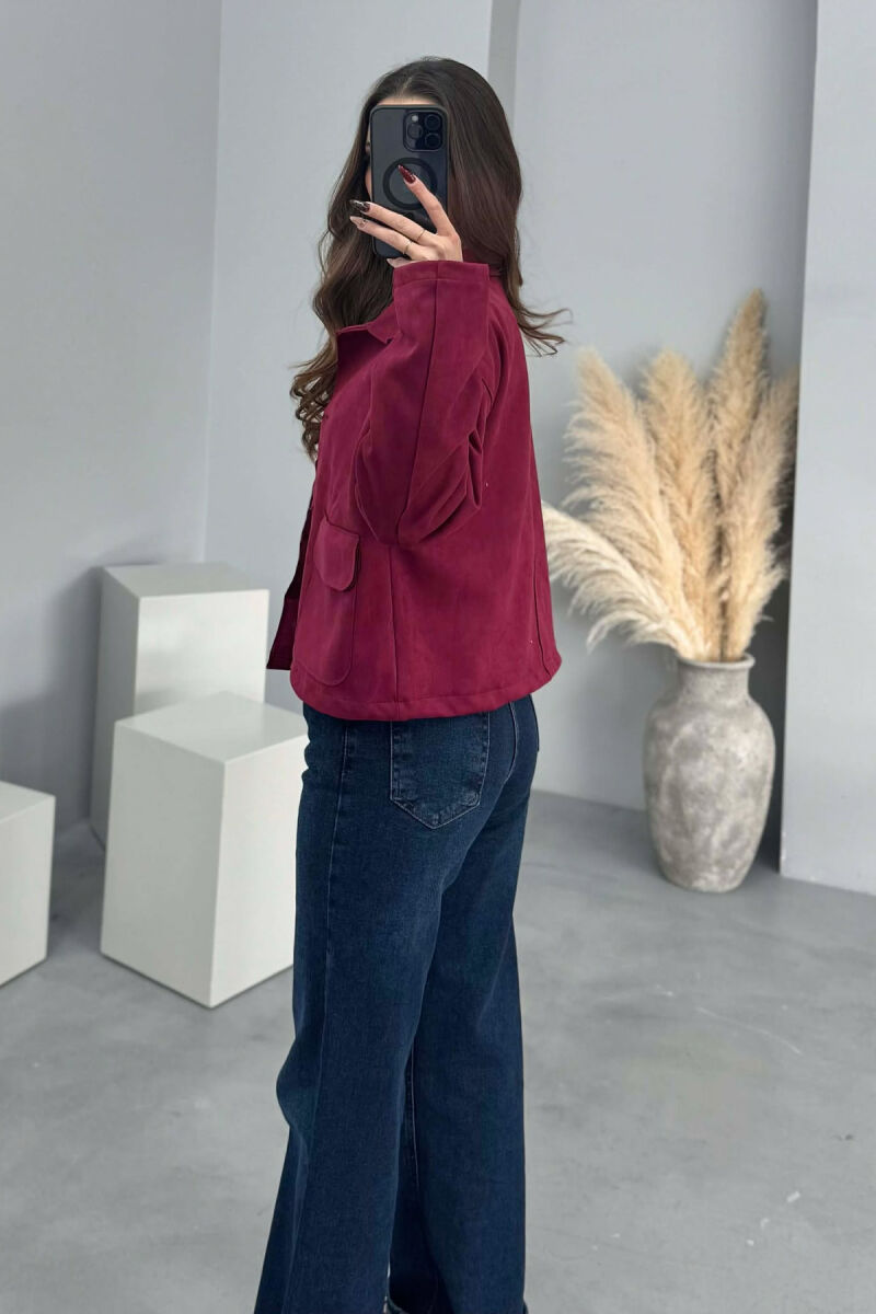 ONE COLOR POCKETS WOMEN JACKET PURPLE/LEJLA - 2