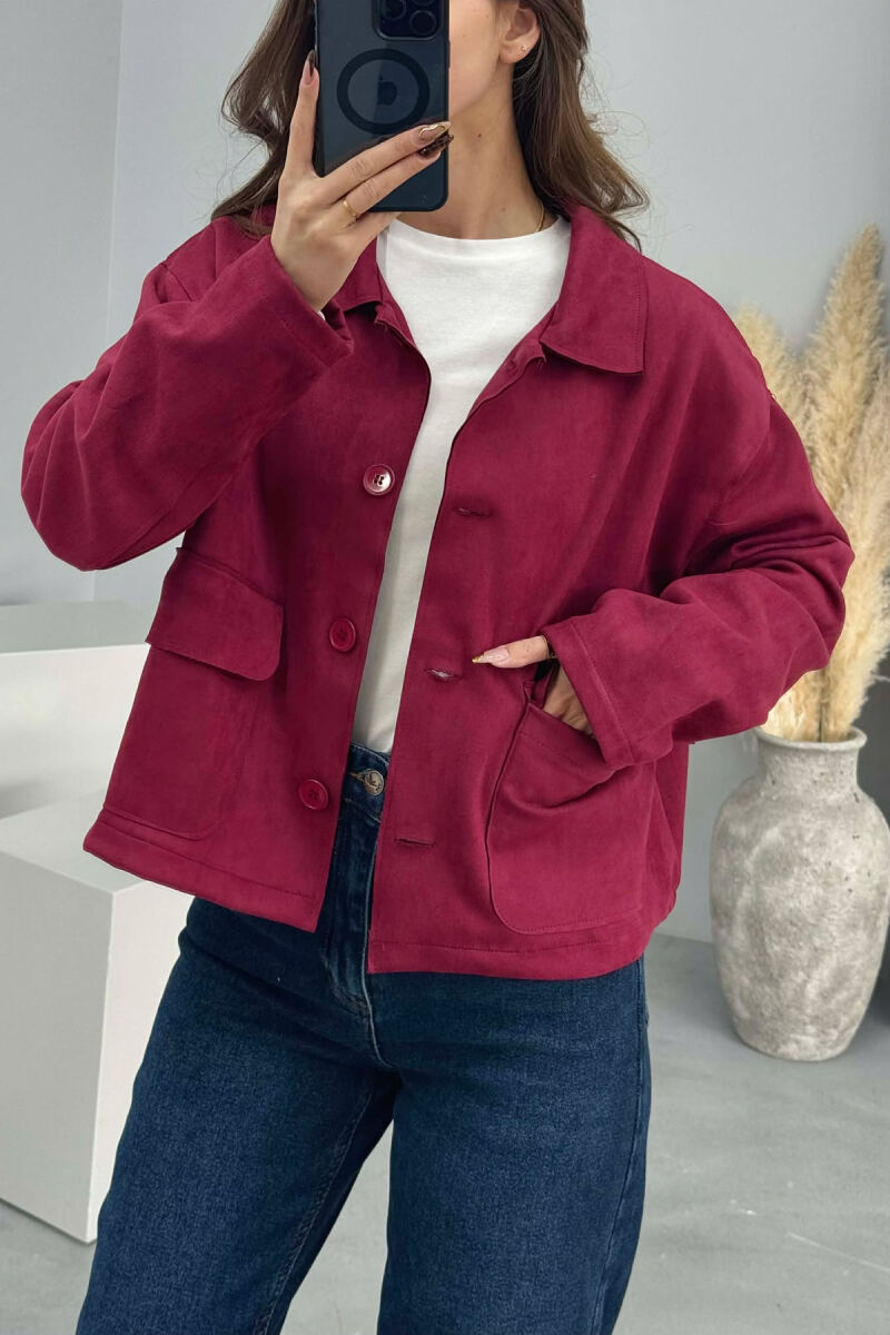 ONE COLOR POCKETS WOMEN JACKET PURPLE/LEJLA - 3