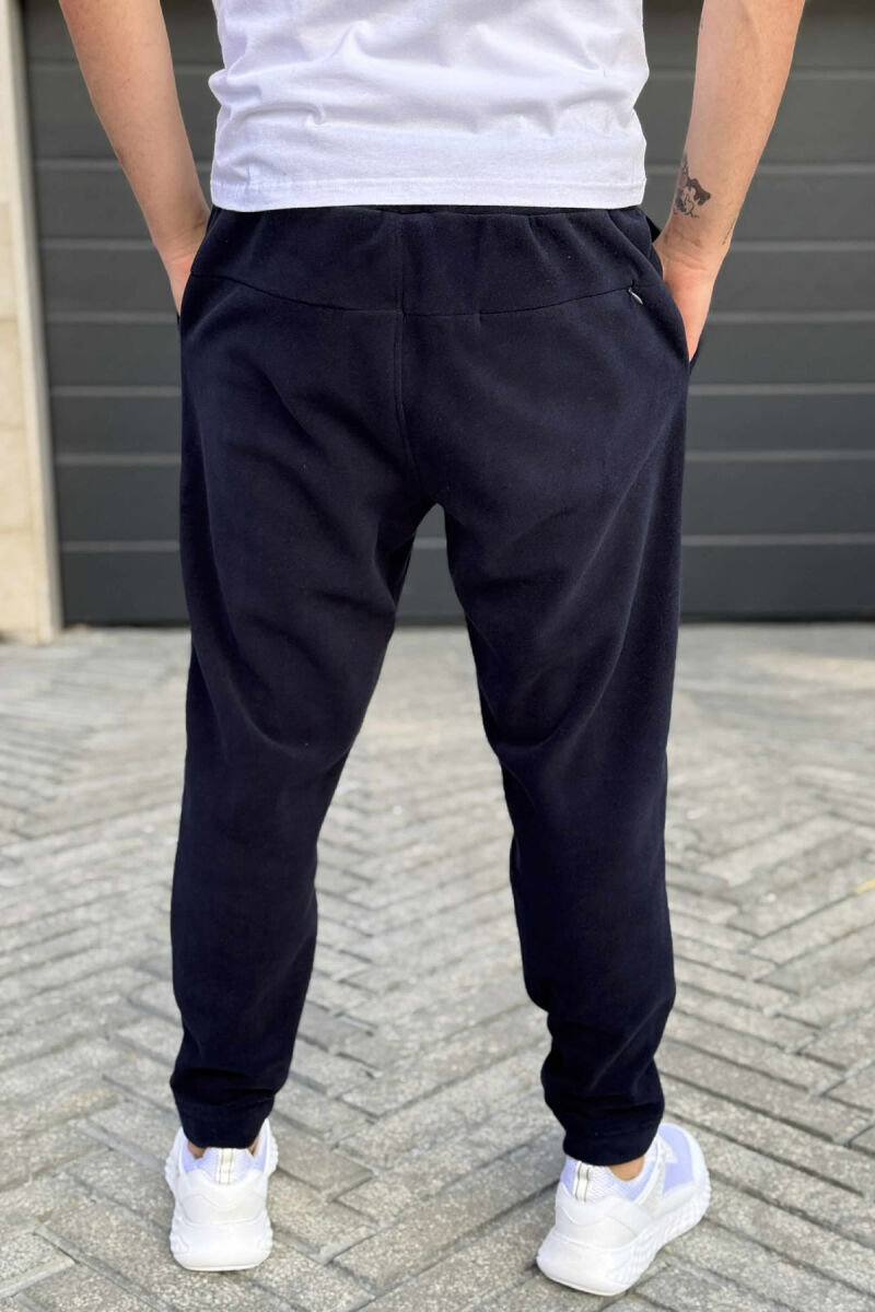 ONE COLOR POLAR SIMPLE MEN SWEATPANTS DARK BLUE/BEE - 4